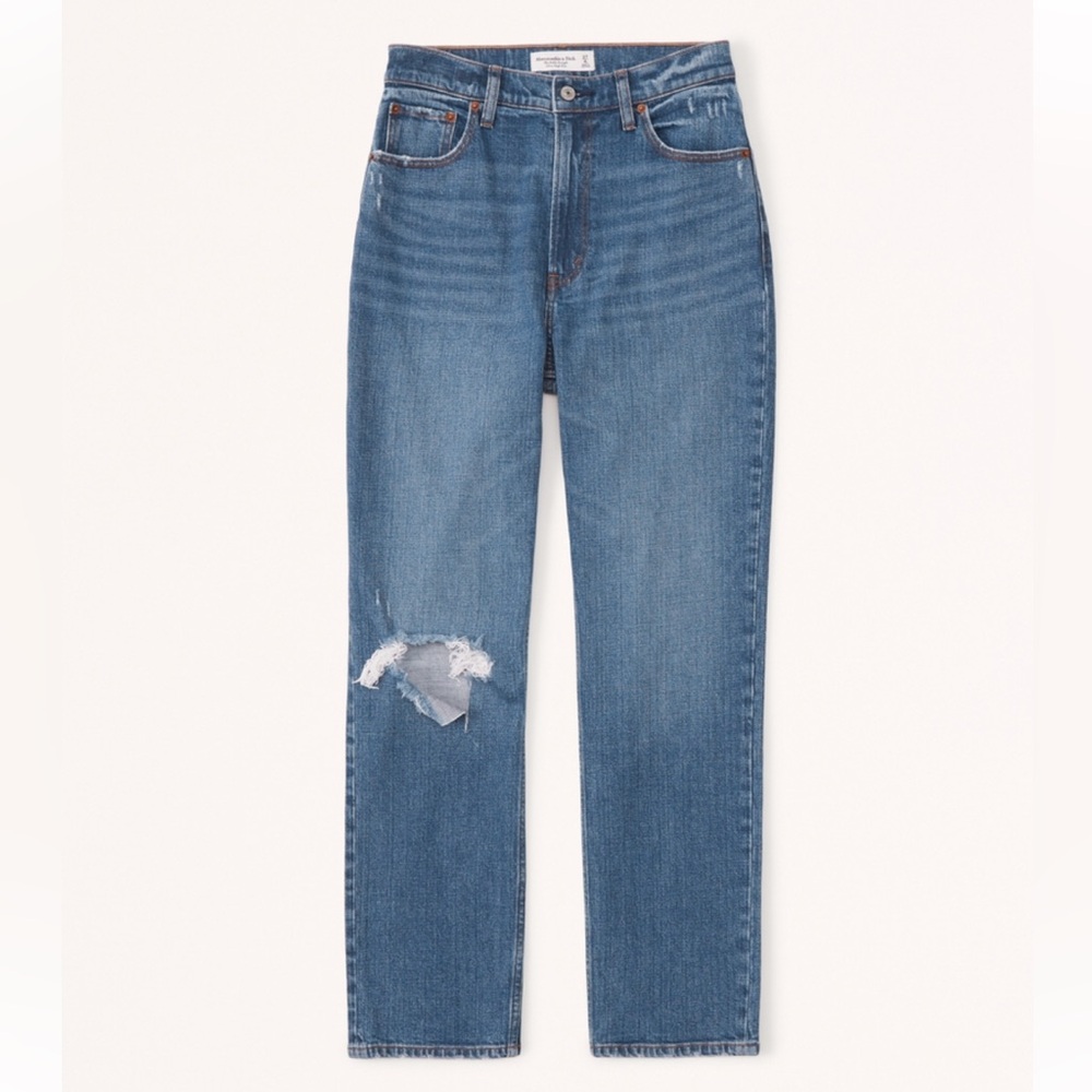 Abercrombie Curve Love Ultra High Rise Straight Jean